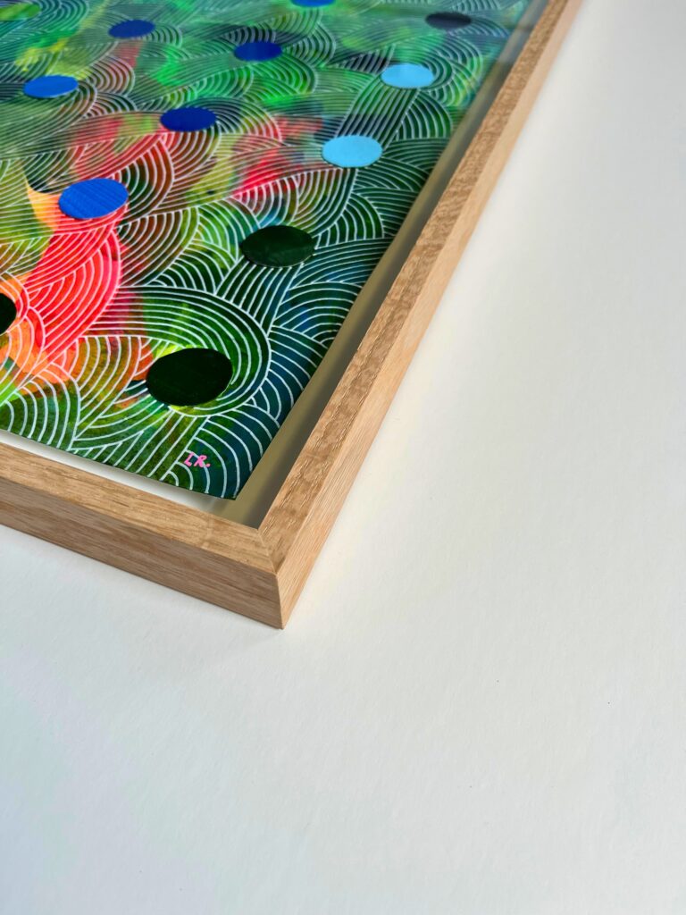 Custom picture frame natural oak